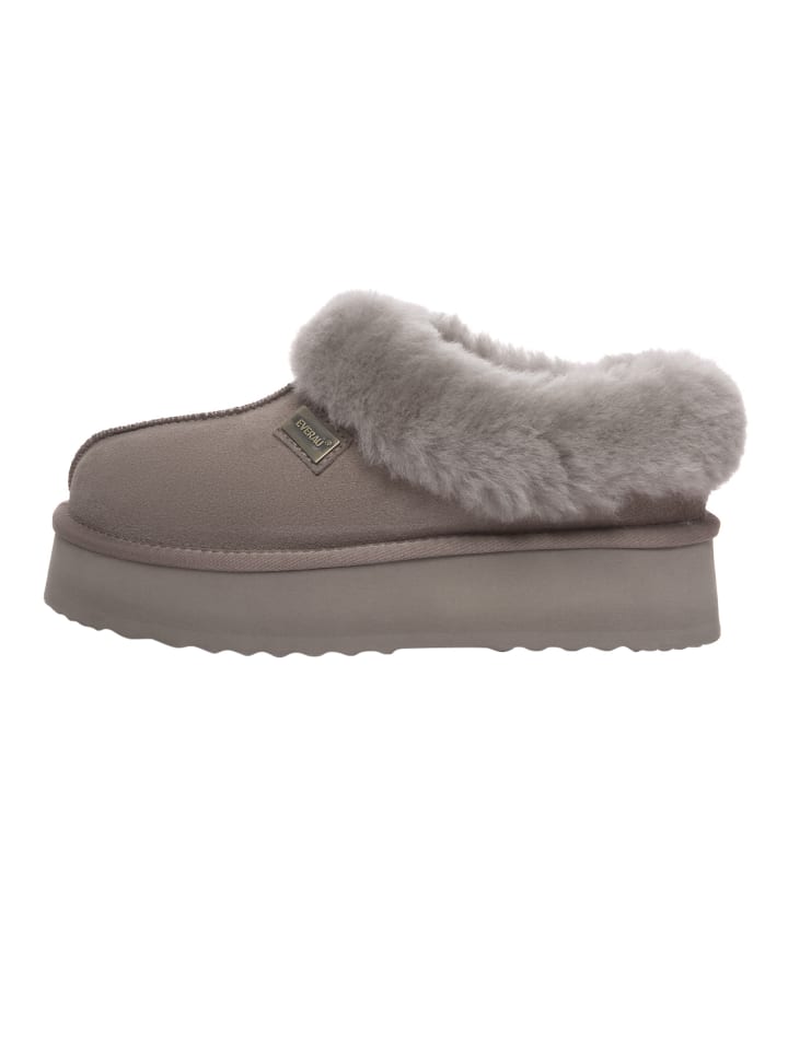 Leder Hausschuhe - Topknot in Braun