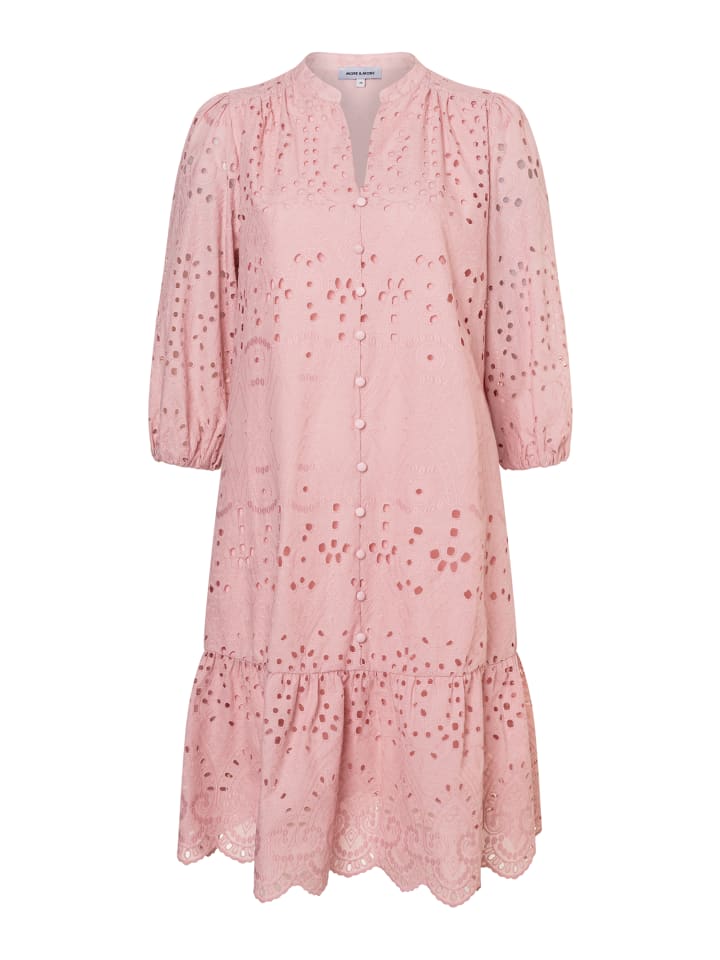 romantisches 3/4 Arm Spitzenkleid in new rose