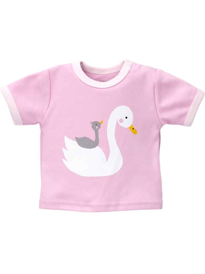 Babyshirt Lovely Swan in rosa/pink