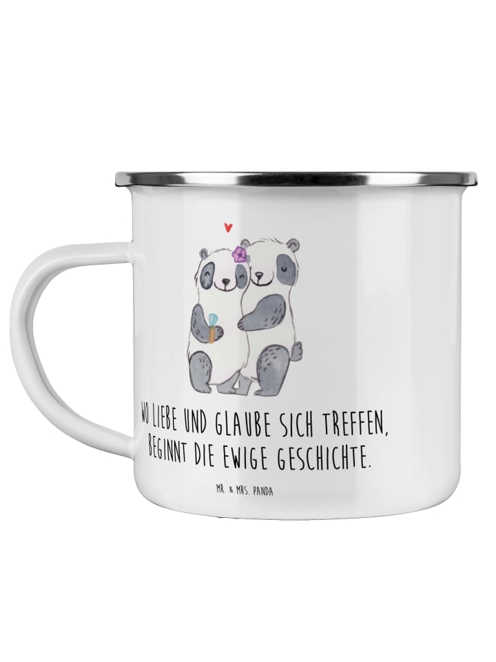 Becher Kirchliche Trauung Liebe Glaube mit Spruch in Transparent
