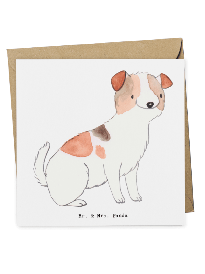 Deluxe Karte Jack Russel Terrier Lebensretter o... in Weiß