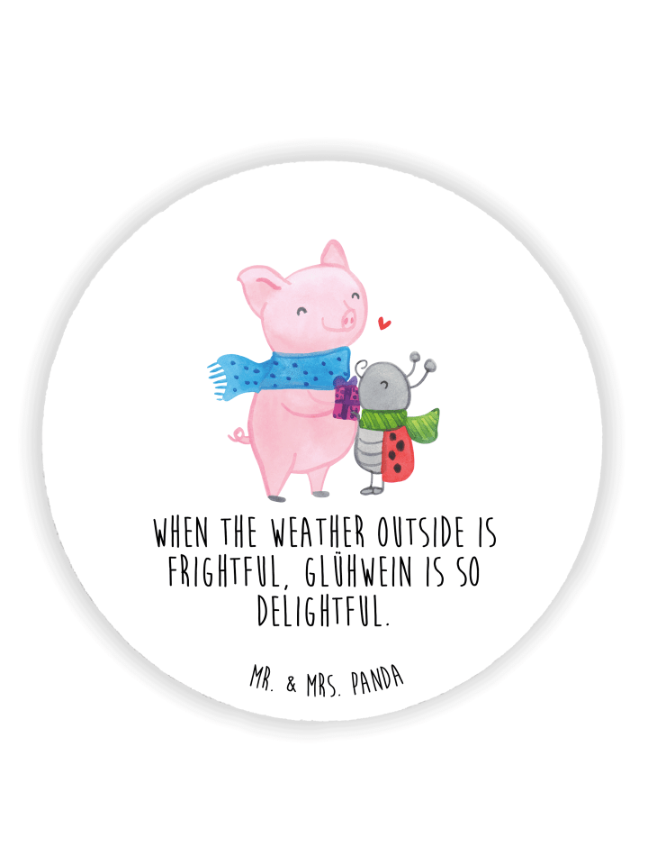 Kühlschrankmagnet Glühschwein Smörle mit Spruch in Weiß