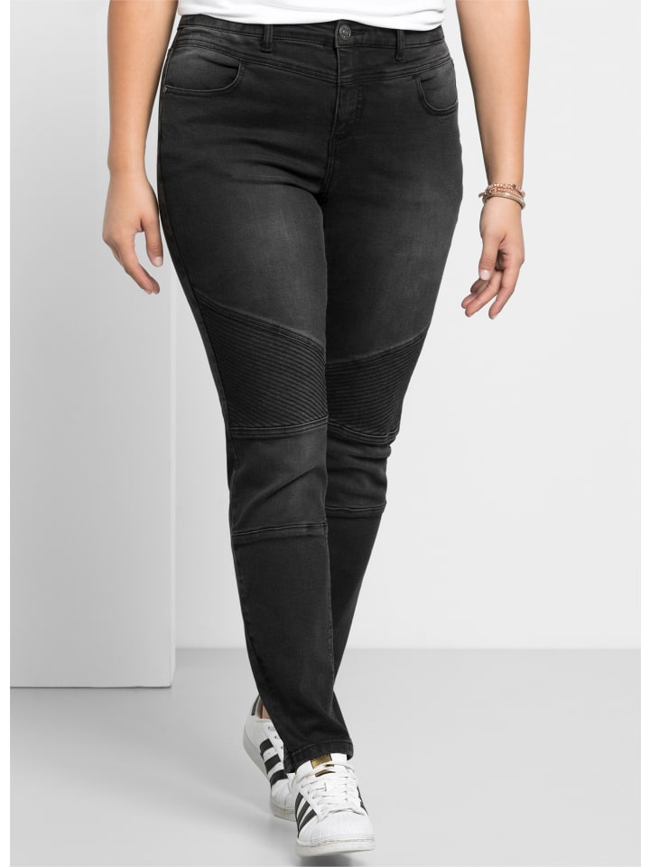 Stretch-Jeans in black denim