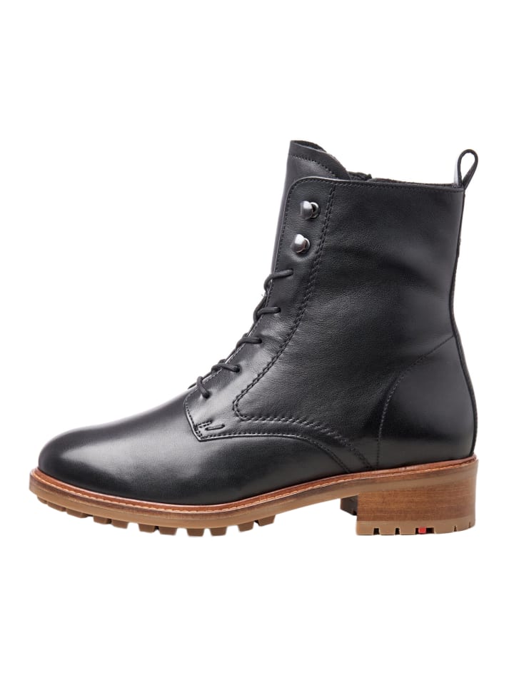 Stiefelette mit Wollfütterung in schwarz