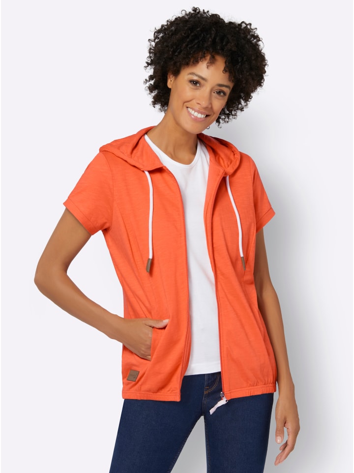 Sweatjacke in orange