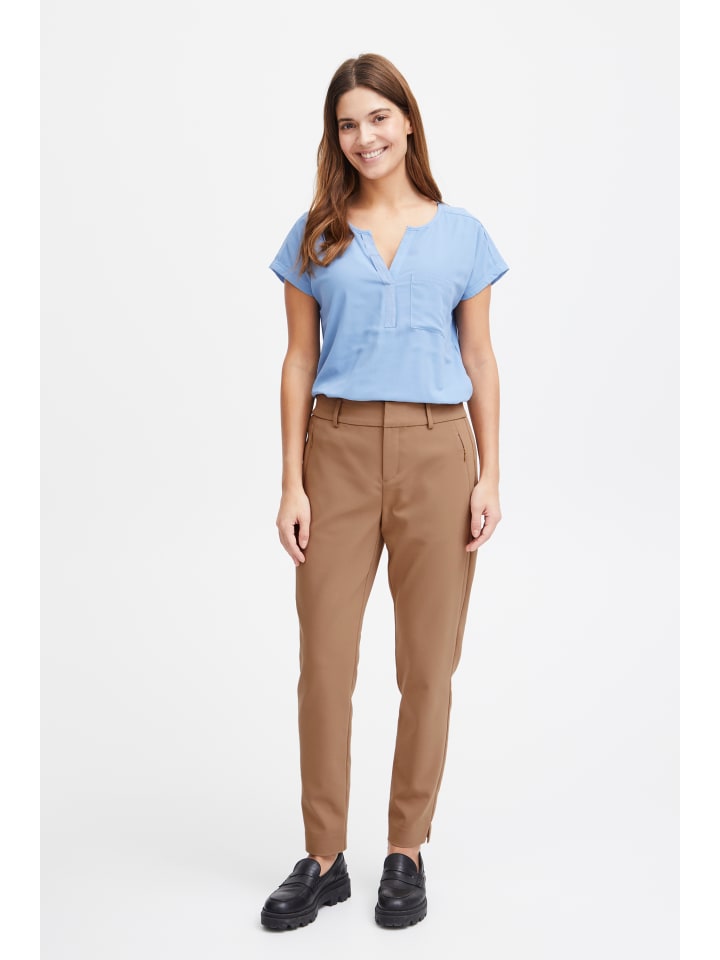 Casual Hose FRVITA Curved fit in Coca Mocha