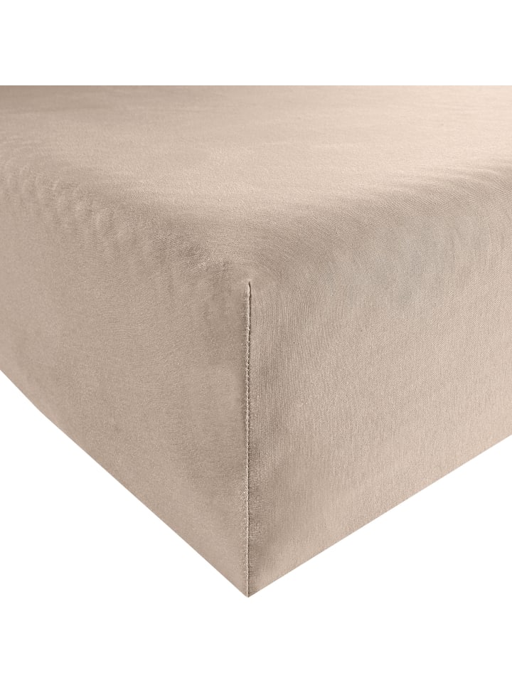 Single-Jersey Spannbettlaken Murnau in beige
