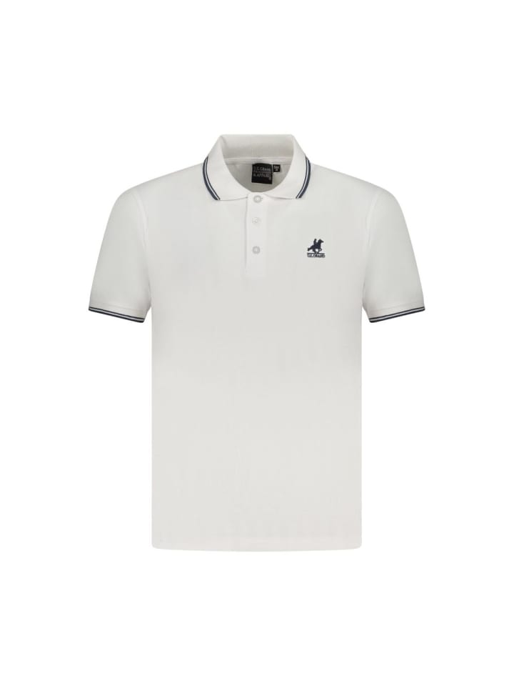 Weiß Baumwolle Herren Polo Hemd