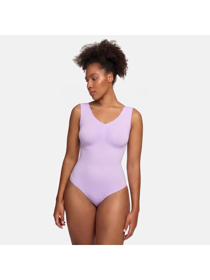 Figurformender Body mit String in Lavendel