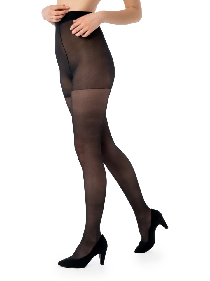 2er-Set Stützstrumpfhose 40 DEN in schwarz
