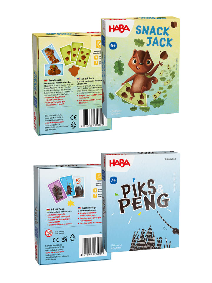 Spielesammlung Snack Jack & Piks Peng in mehrfarbig