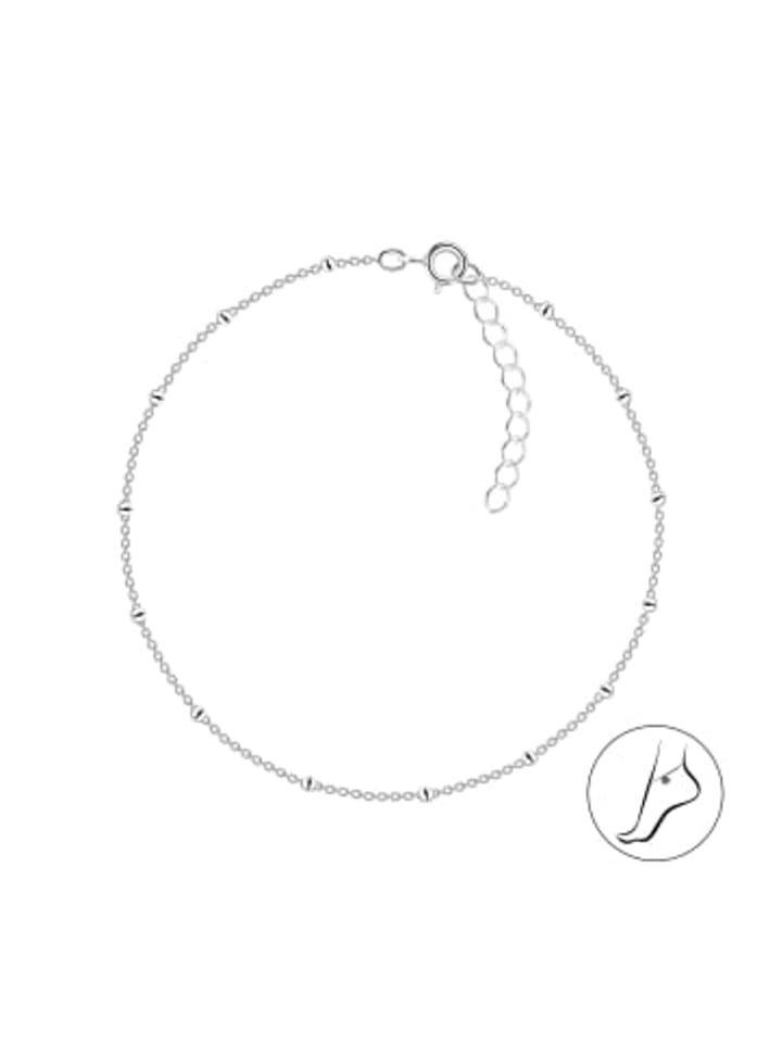 Fußkettchen SATELLITE in 925 Sterling Silber in silber