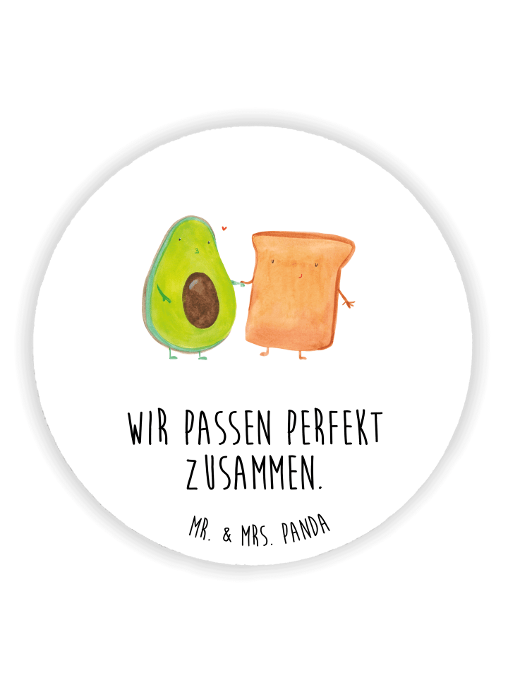 Magnet Avocado Toast mit Spruch in Weiß