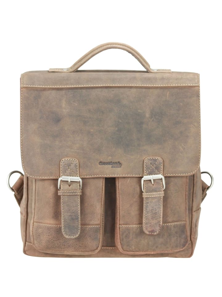 Stone Umhängetasche Messenger Leder 33 cm stone