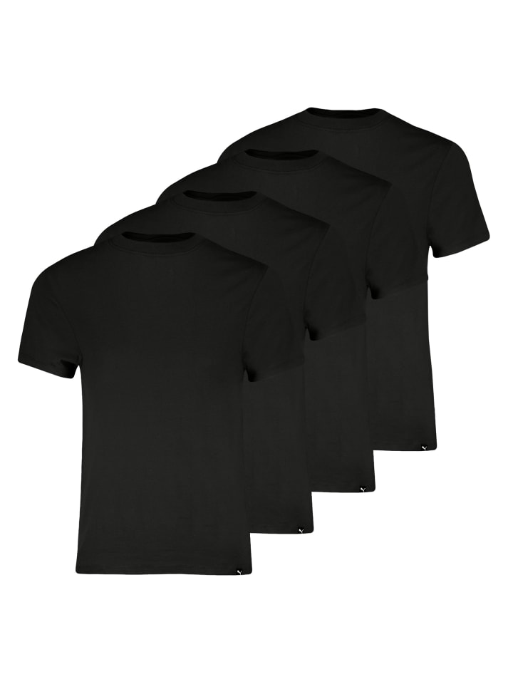 4er Pack C-Neck T-Shirts in Schwarz