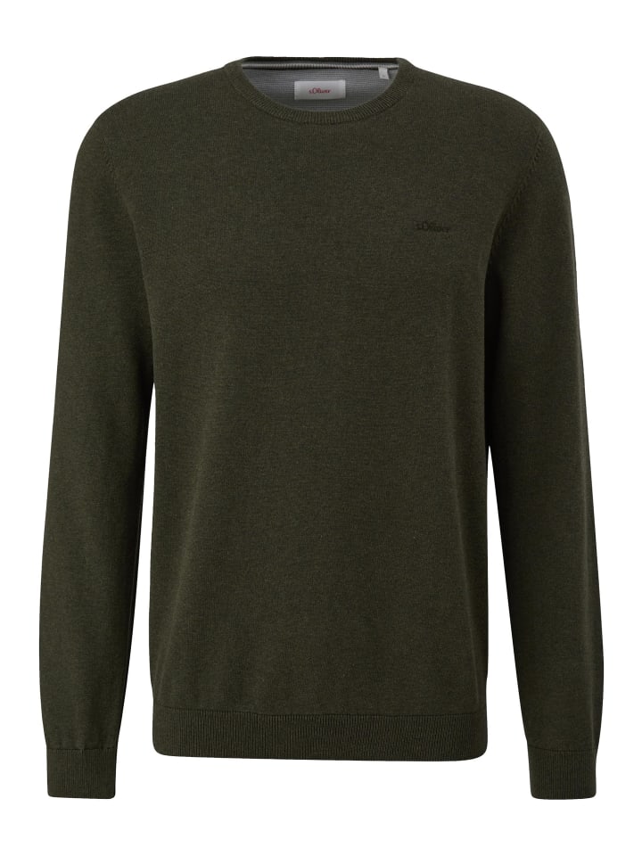 Pullover Basic in Dunkelgrün