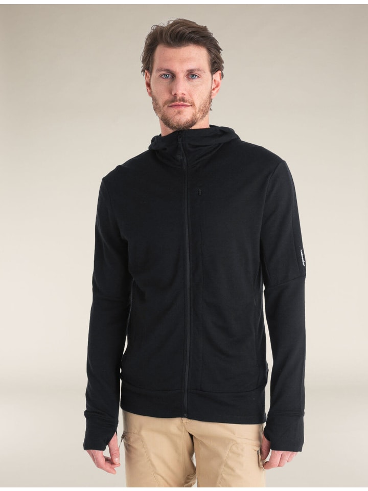 Fleecejacke in schwarz