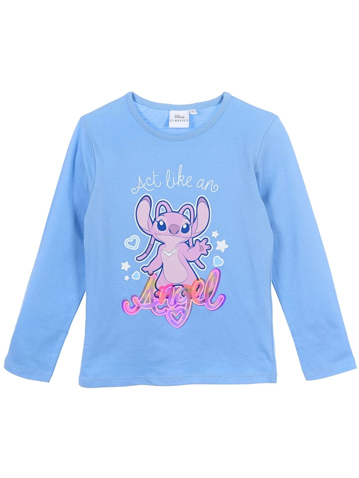 Langarmshirt Disney Lilo & Stitch - Angel in Blau