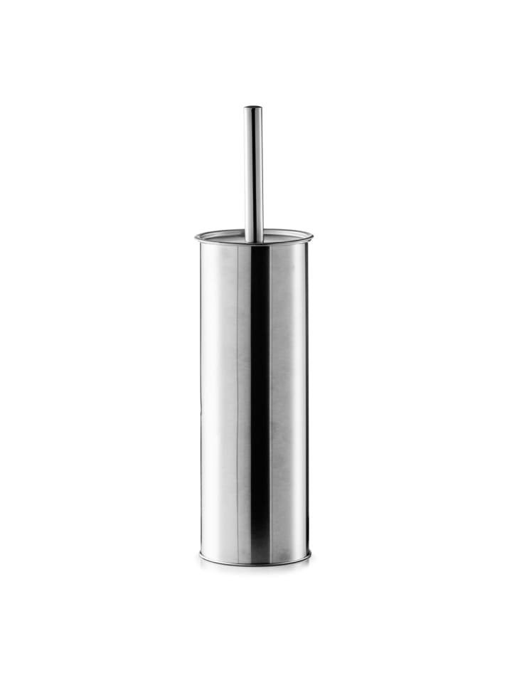 WC-Bürste mit Behälter aus Edelstahl in Silber, Ø 9,5 cm