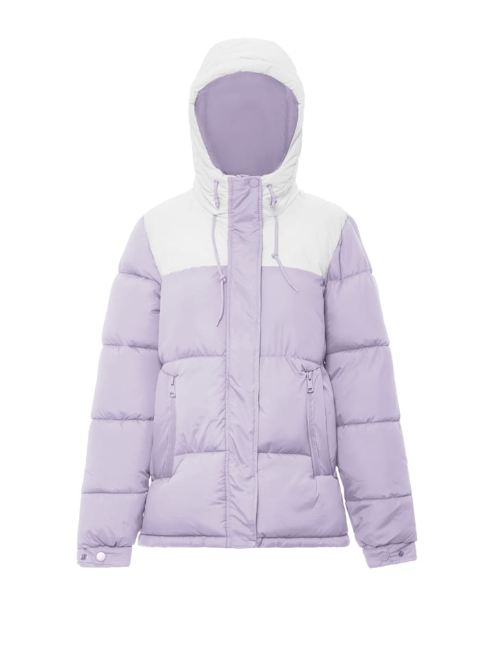 Damen Wattierte Steppjacke in Lavendel Wollweiss