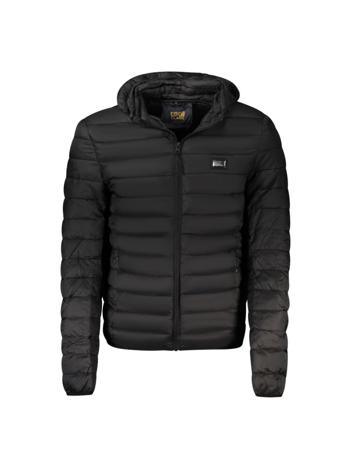 Schwarz Polyester Herren Jacke