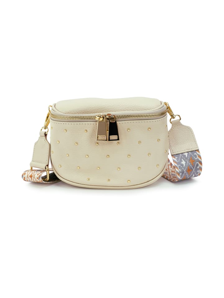 Ledertasche in retro beige