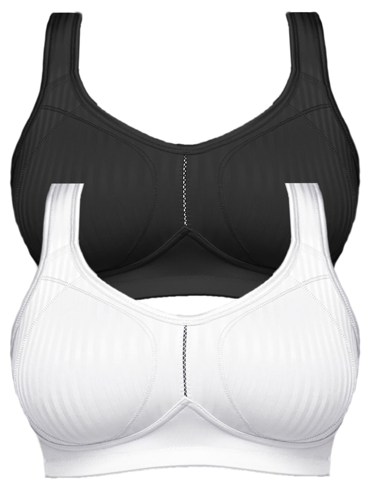2er Pack Entlastungs BH Cremona in Schwarz Weiss