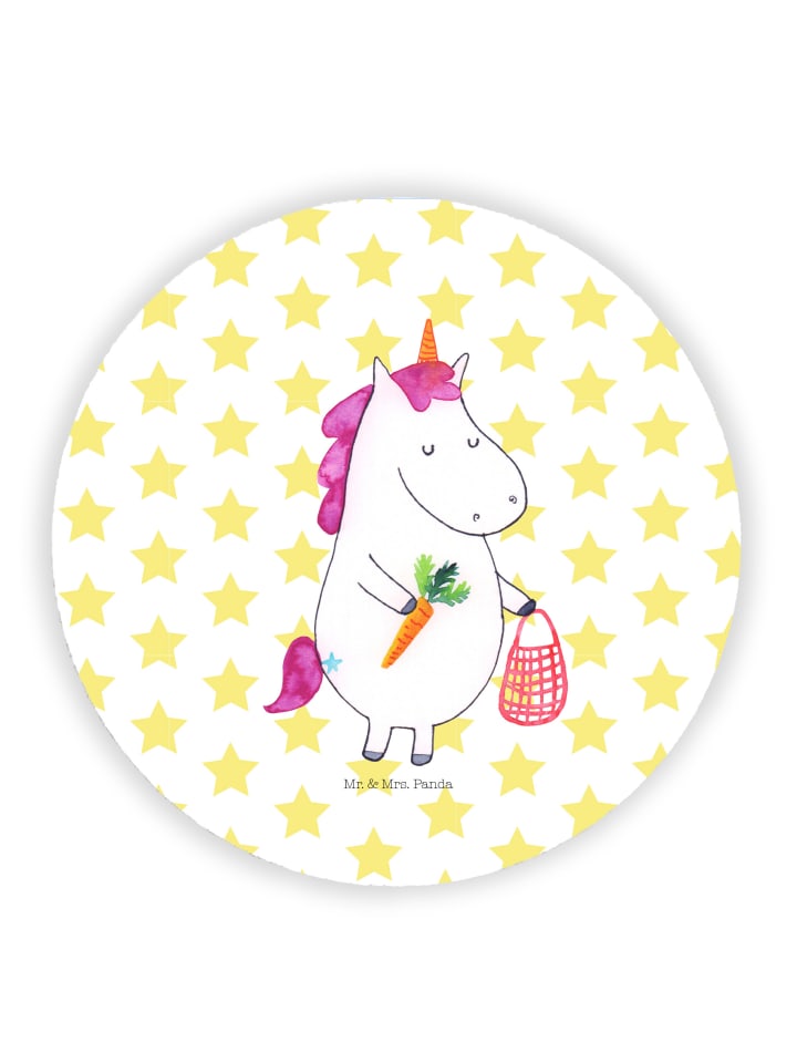 Kühlschrankmagnet Einhorn Vegan ohne Spruch in Weiß