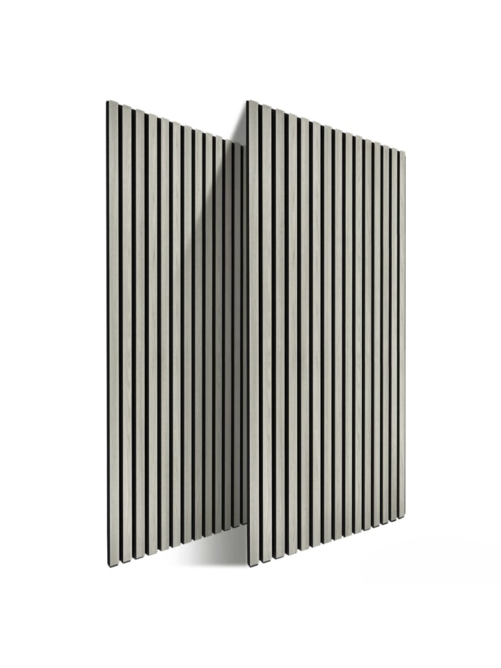 2 x Akustikpaneele in Hellgrau - (B)60 x (H)120 cm