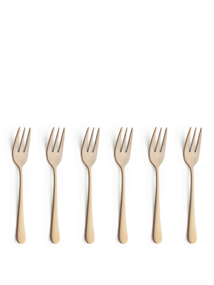 6-tlg. Kuchengabel Set AUSTIN in gold matt