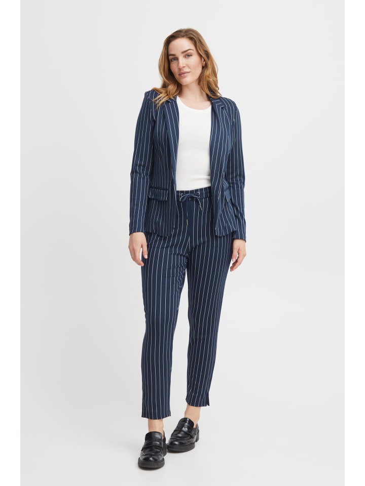 Blazer FRBLENDA Regular fit in Navy Blazer stripe mix
