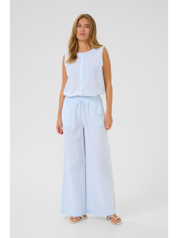 Casual Hose KAsara Loose fit in Blue/White Stripe