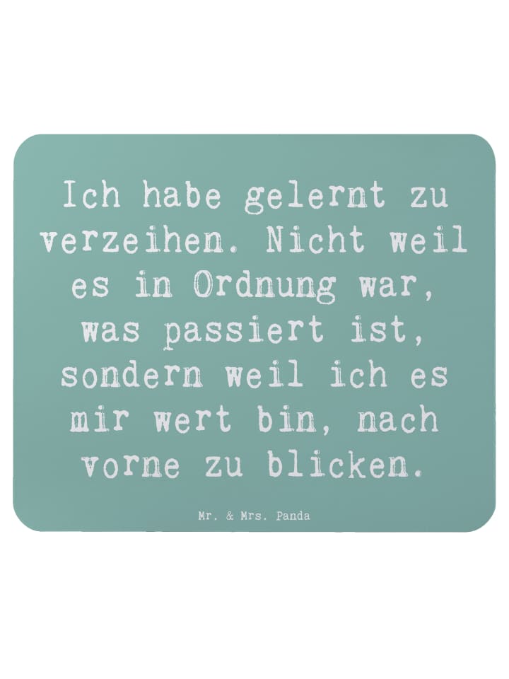 Maus Pad Spruch Vergebung und Neubeginn mit Spruch in Meeresbrise