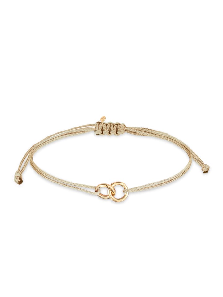 Armband 925 Sterling Silber Geo in Beige