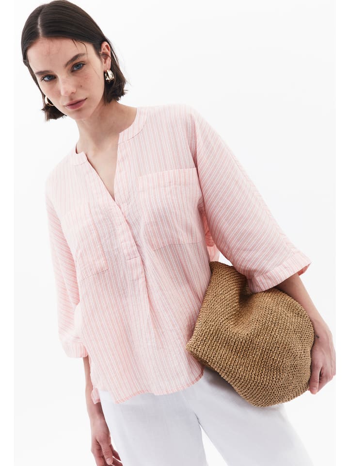 Hemdbluse PEACH AMBER STRIPED