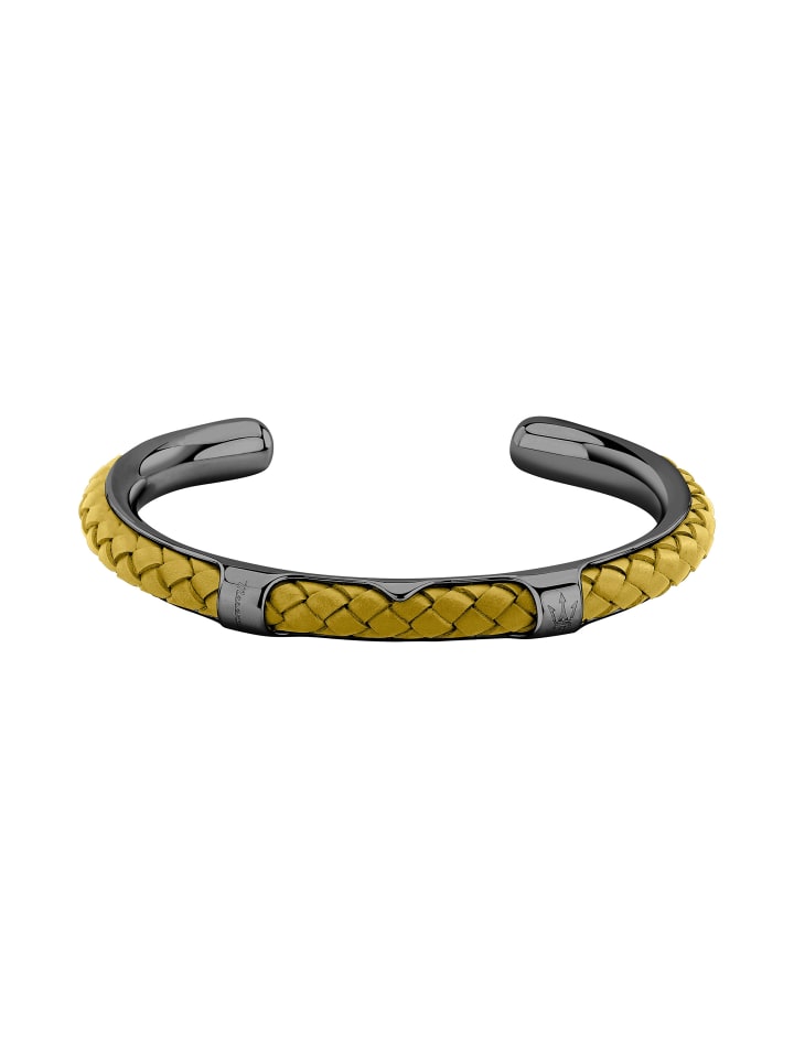 Armband LEATHER in gelb