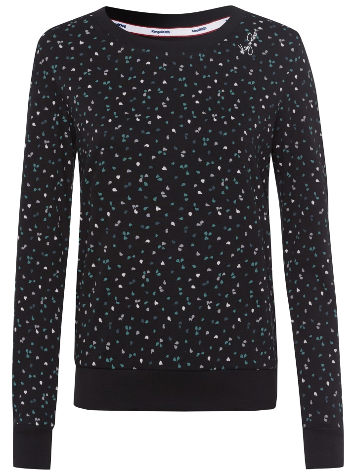 Sweatshirt in schwarz-weiß