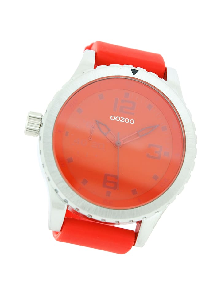 Analog-Armbanduhr Oozoo Vintage Series orange extra groß (ca. 51mm)