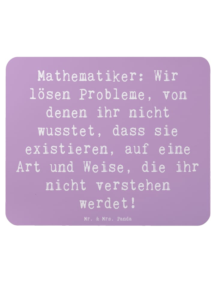 Maus-Pad Spruch Mathematiker Magie mit Spruch in Lavendeltraum