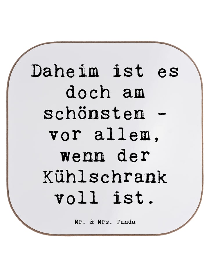 Bierdeckel Spruch Geborgenheit im Zuhause mit S... in Weiß