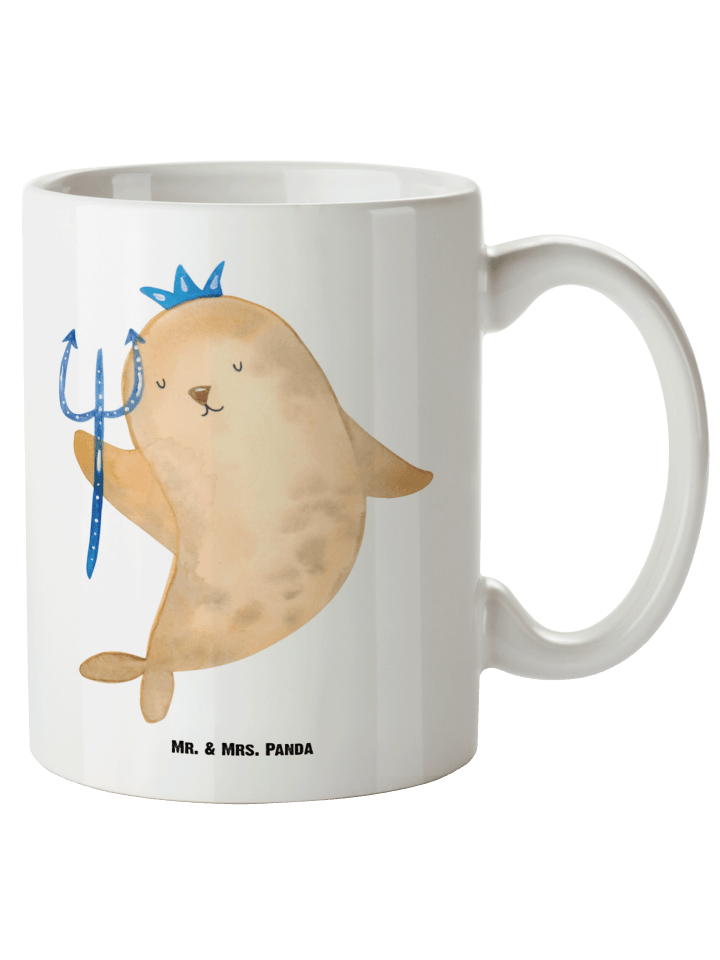 Kaffeetasse Sternzeichen Wassermann ohne Spruch in Weiß