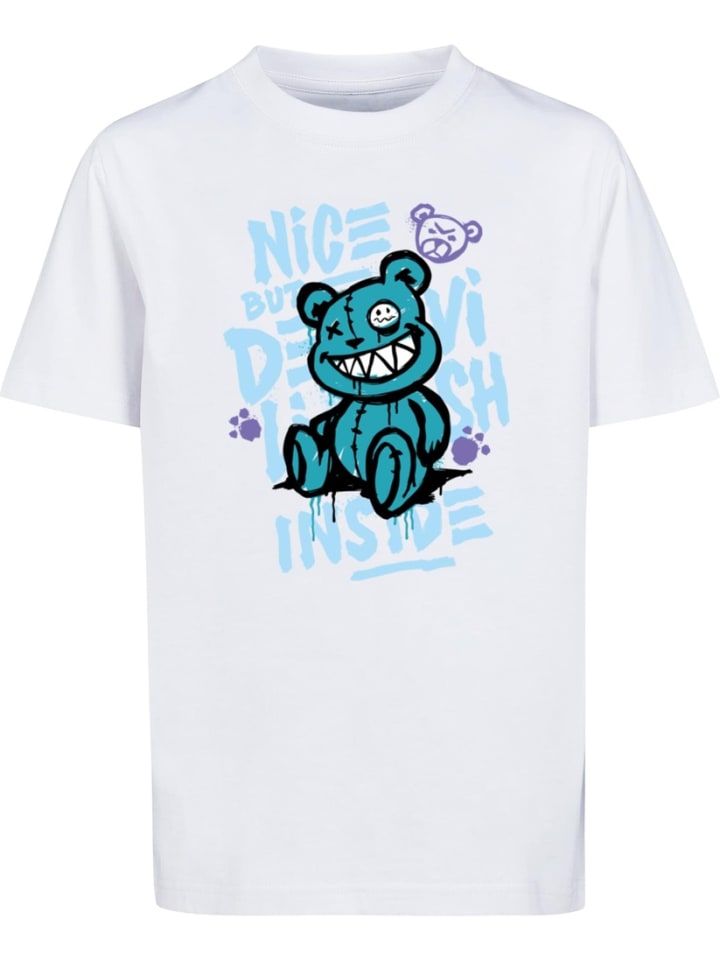 Shirt "Kids Nice But Devilish Tee" in Weiß