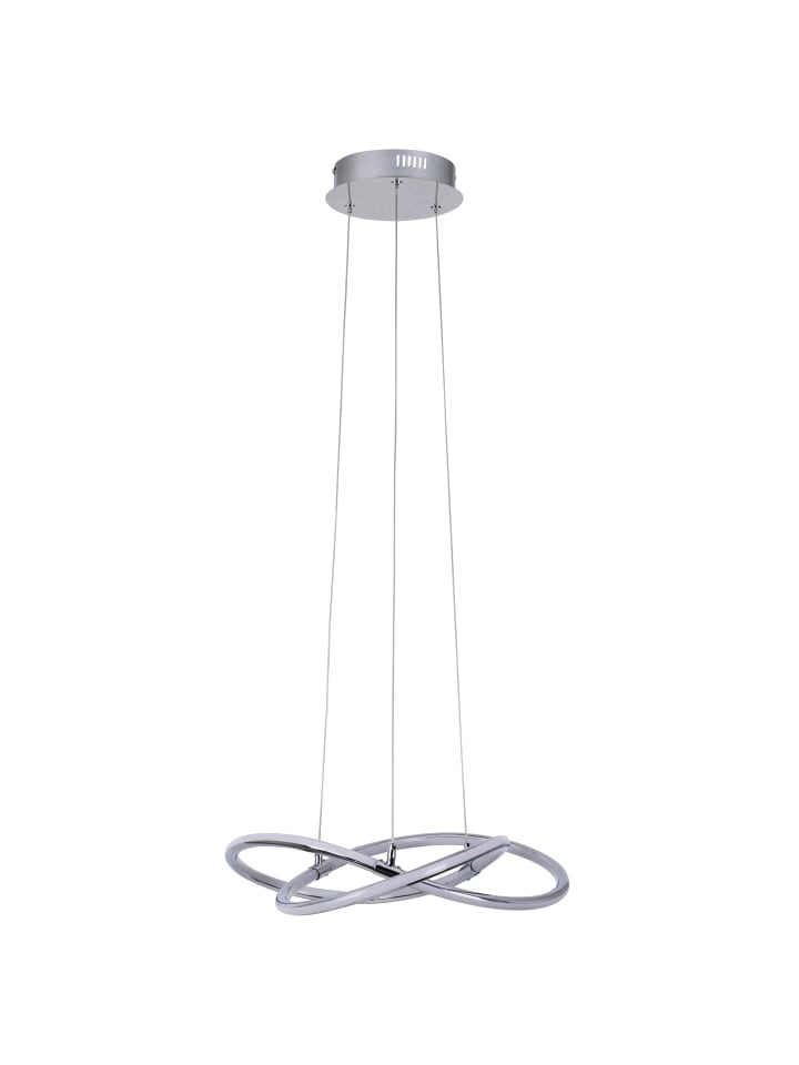 LED Pendelleuchte "ODRIVE" in chrome - (L)45 cm x (B)45 cm x (H)120 cm - EEK G