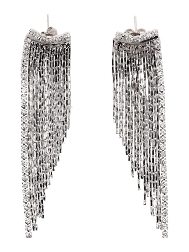Women Earrings in Silver White