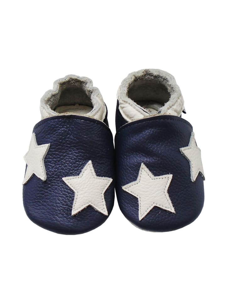 Baby Krabbelschuhe aus Leder, weiche Lauflernschuhe mit rutschfester Sohle