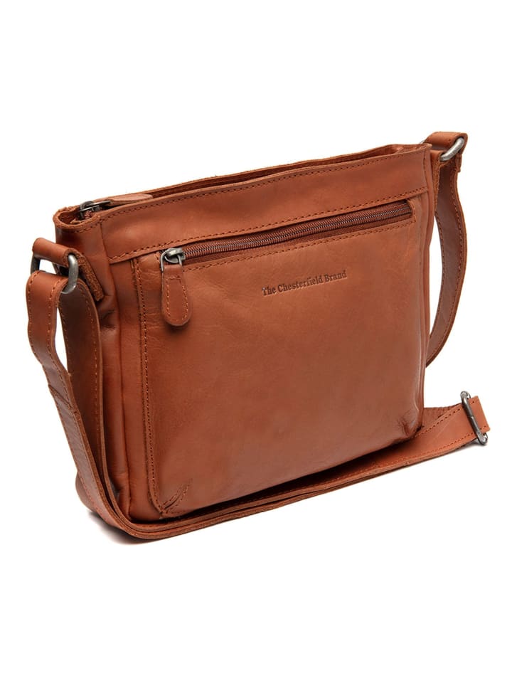 Aston Umhängetasche Leder 25 cm cognac