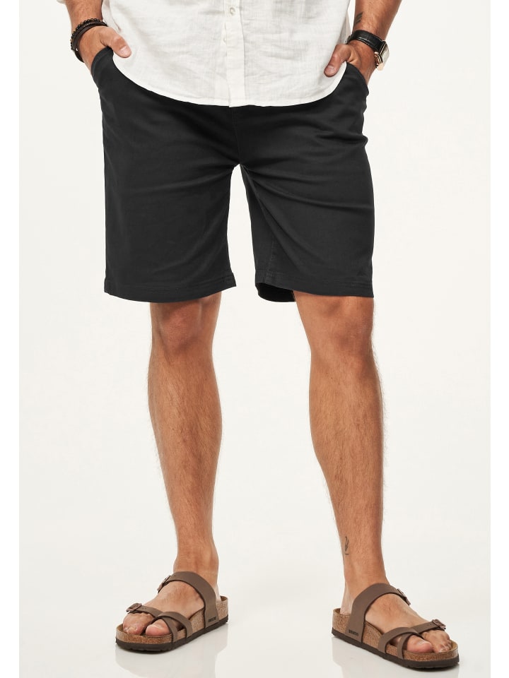 Chinoshorts - mit Stretchanteil Basic Kurze Hose für Herren in Black