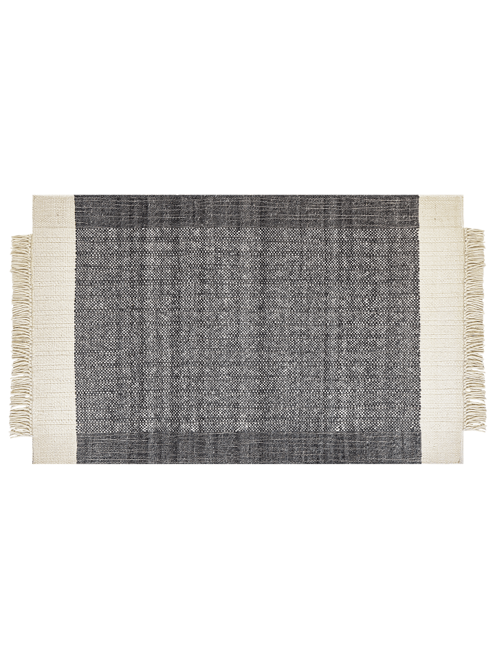 Kurzflor ATLANTI in Schwarz/Weiß - (W) 140 x (H) 1 x (L) 200 cm