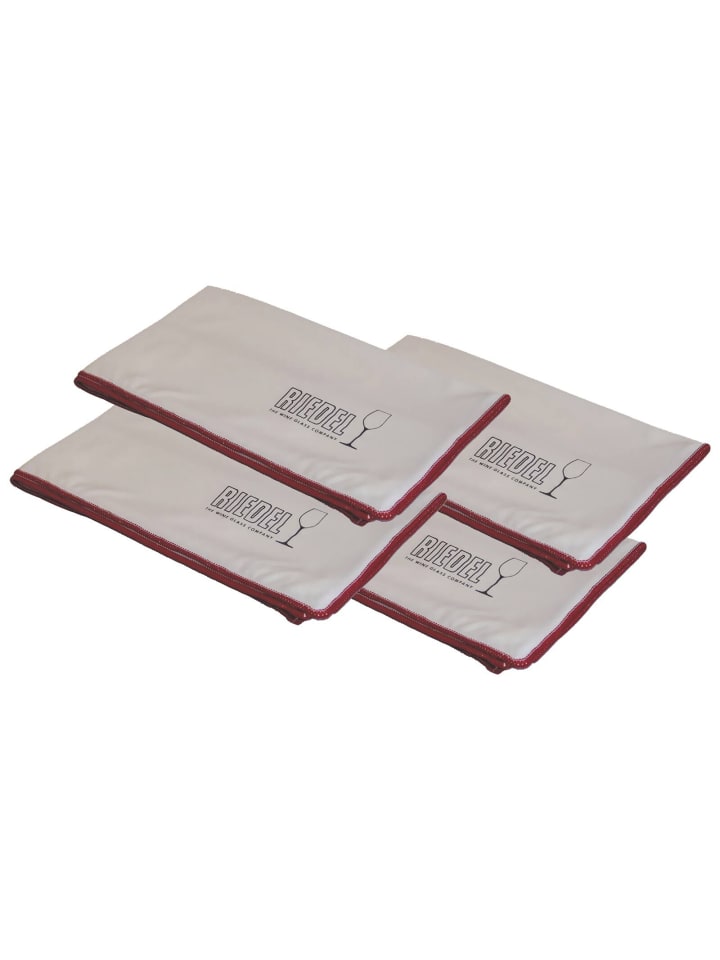 4er Set Poliertücher Profi in Weiß 28,5 x 16,8 cm