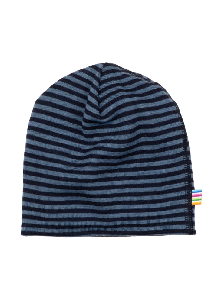 Beanie aus Merinowolle in blau